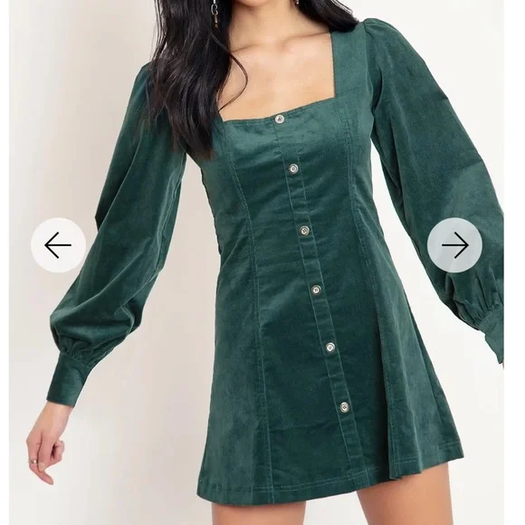 Blackmilk | Dresses | Cord Green Pilgrim Dress Nwt | Poshmark